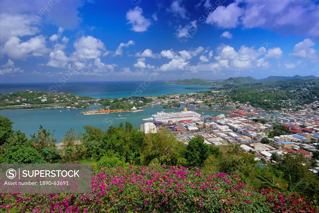 Capital city of Castries, St. Lucia, Windward Islands, West Indies, Caribbean, Central America