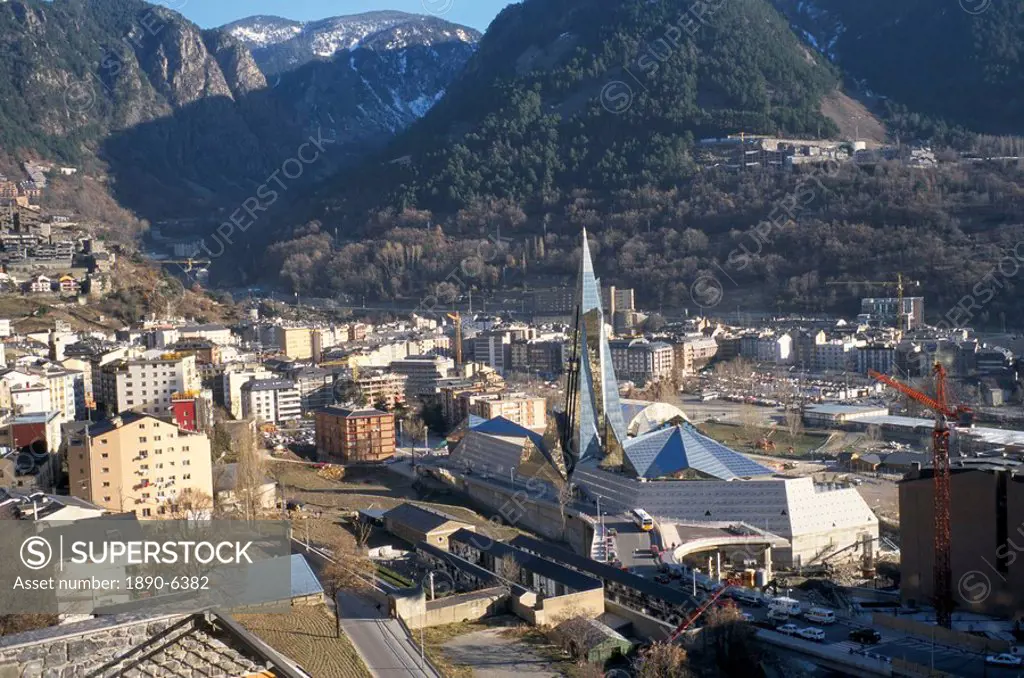 Engordany district and new sports complex, La Vella, Andorra, Europe
