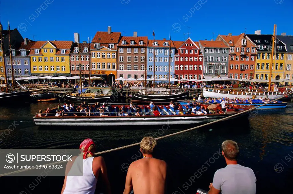Nyhavn waterfront area, Copenhagen, Denmark, Scandinavia, Europe