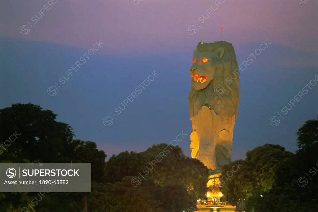 The Merlion, symbol of Singapore, Singapore, Asia