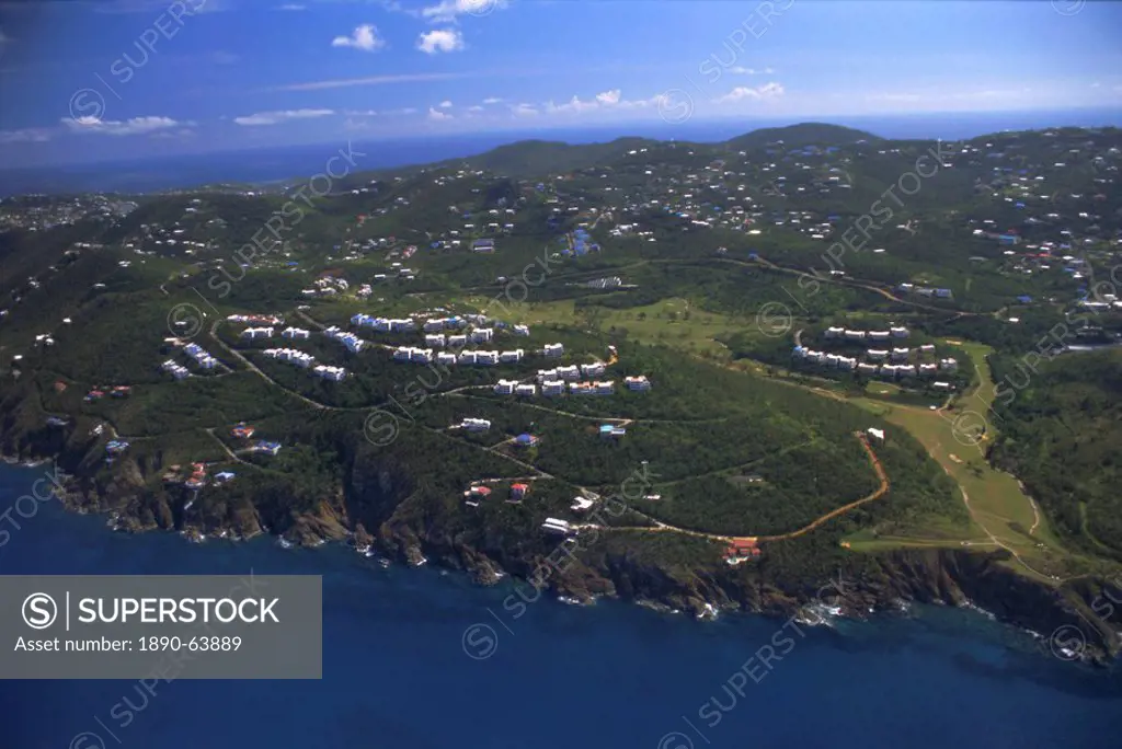 Aerial view, St. Thomas, U.S.Virgin islands, Caribbean, Central America