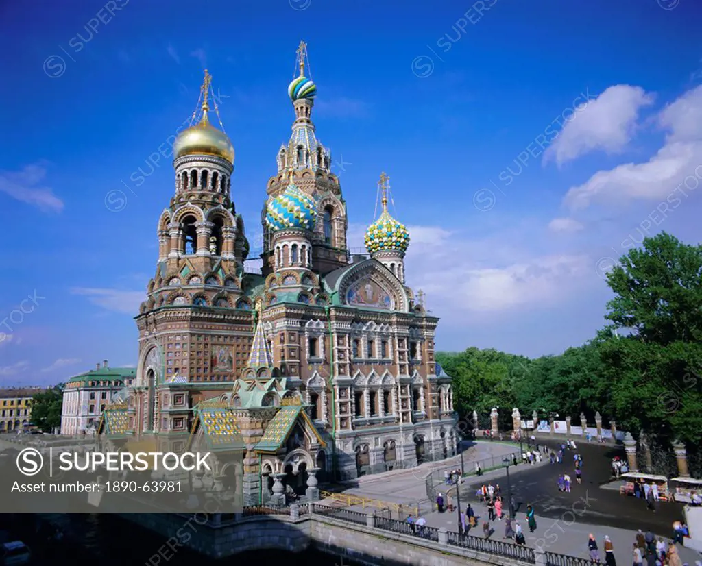 Church on Spilled Blood Church of the Resurrection, UNESCO World Heritage Site, St. Petersburg, Russia, Europe