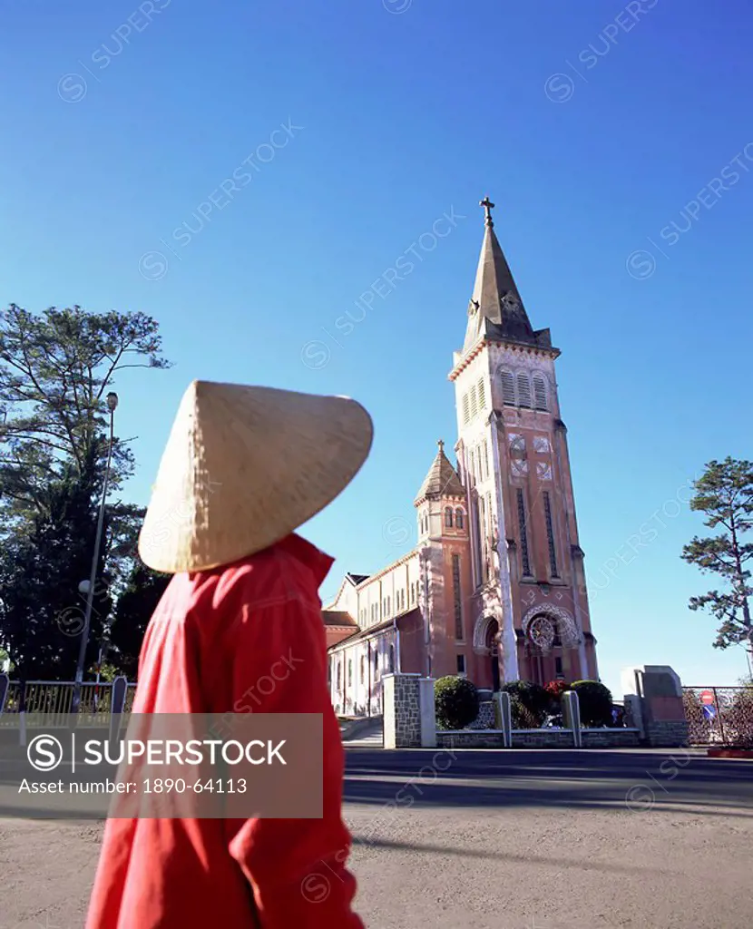 Dalat Christian cathedral, Dalat, Central Highlands, Vietnam, Indochina, Southeast Asia, Asia