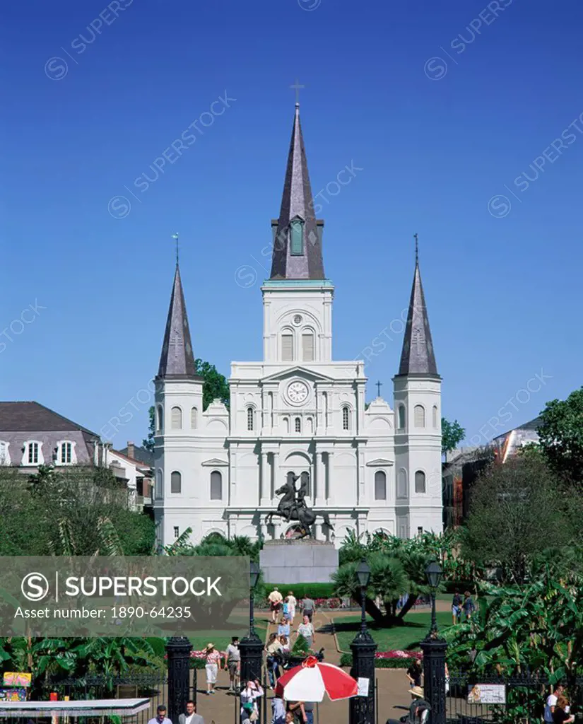 St. Louis Christian cathedral in Jackson Square, French Quarter, New Orleans, Louisiana, United States of America, North America