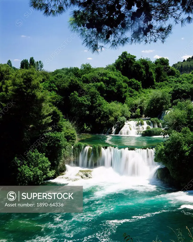 Skradinski Buk waterfalls, Krka National Park, Dalmatia, Croatia, Europe