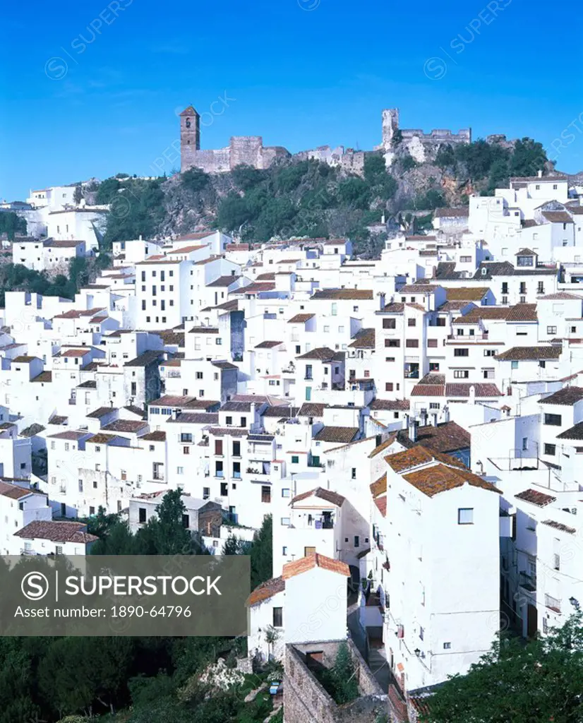Casares, typical white town in Andalucia Andalusia, Spain, Europe