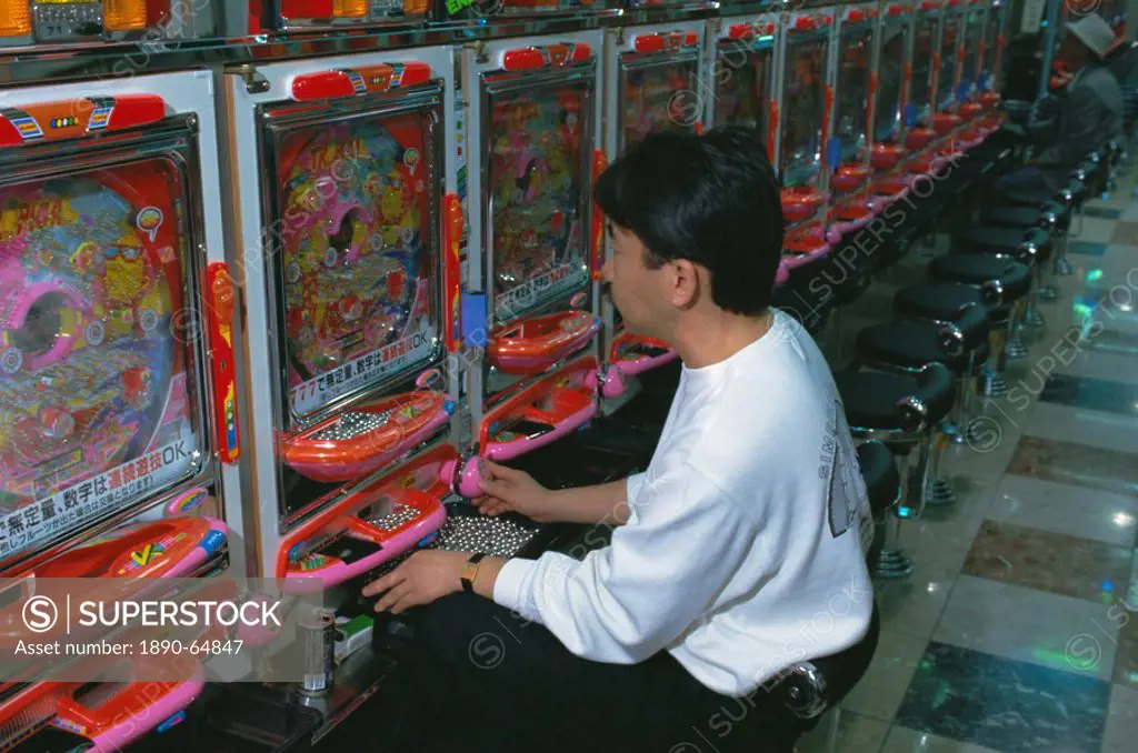 Playing game machine, pachinko parlour, Tokyo, Japan