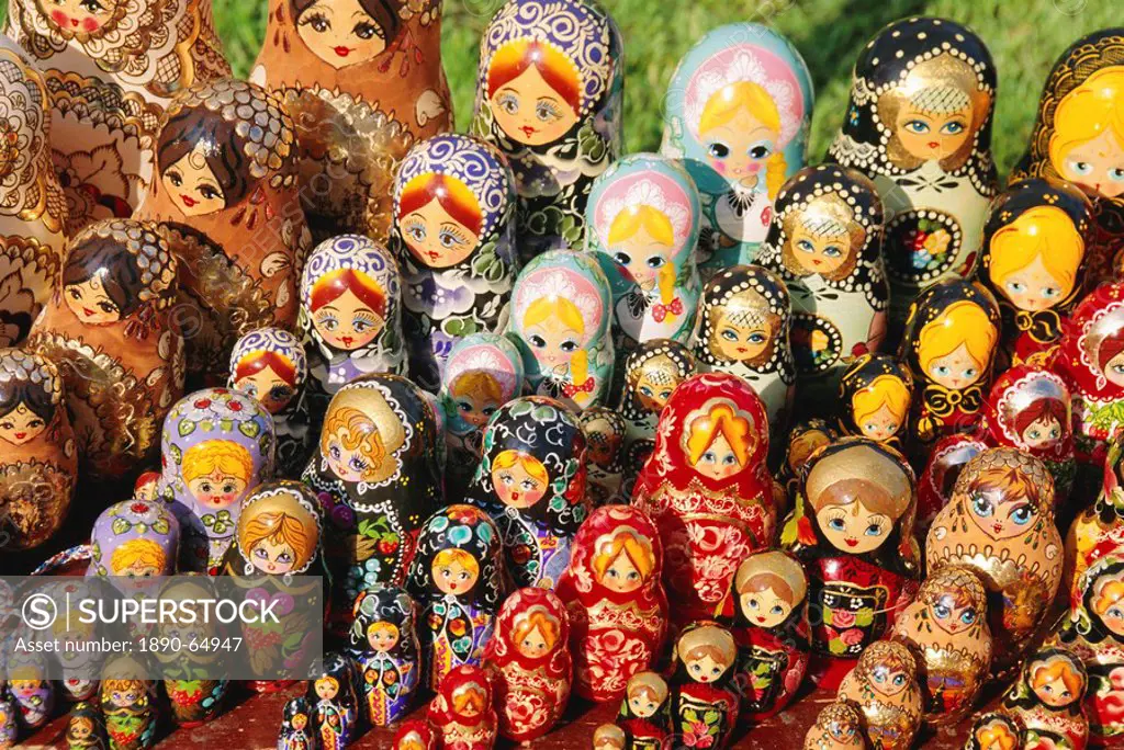 Matryoschka russian dolls, Moscow, Russia