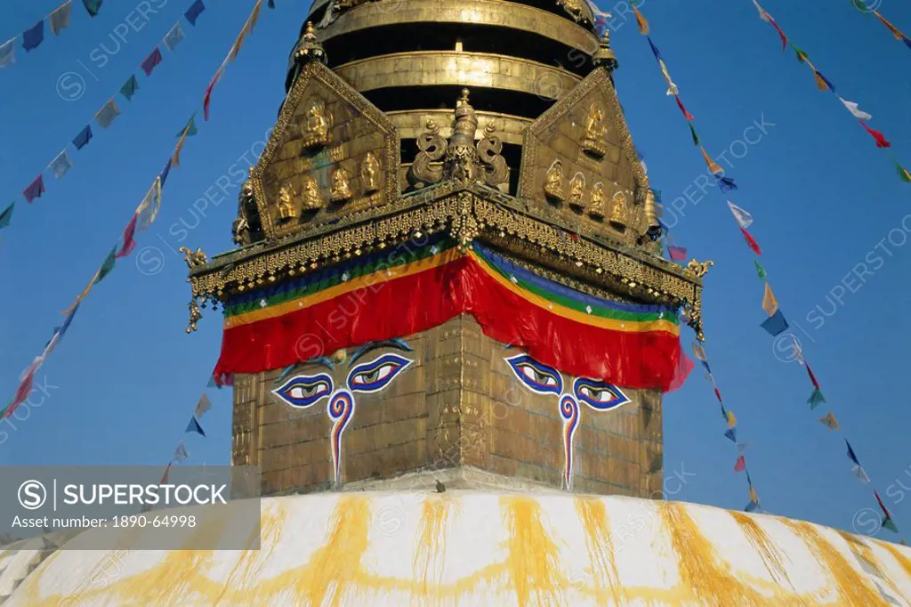 Swayambhunath Stupa, the Monkey Temple, Kathmandu, Nepal