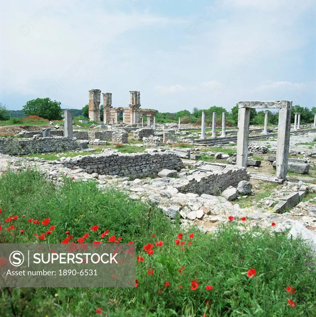 Town built for Octavia over the assassins of Julius Caesar in 42 BC, Philippi Filipi, Greece, Europe