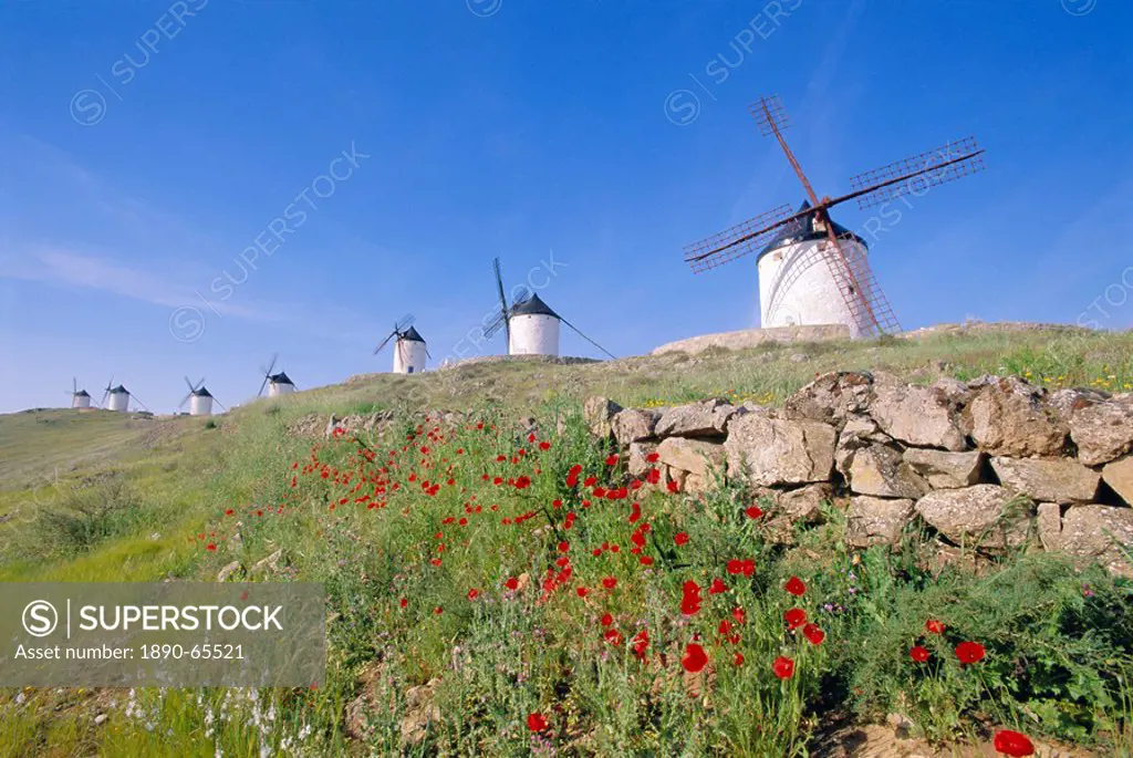 Windmills in Consuegra, Castilla La Mancha, Spain