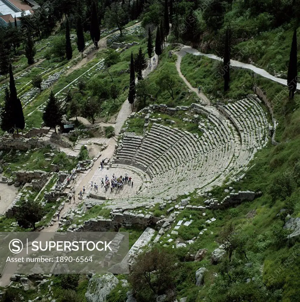 The theatre, Delphi, UNESCO World Heritage Site, Greece, Europe