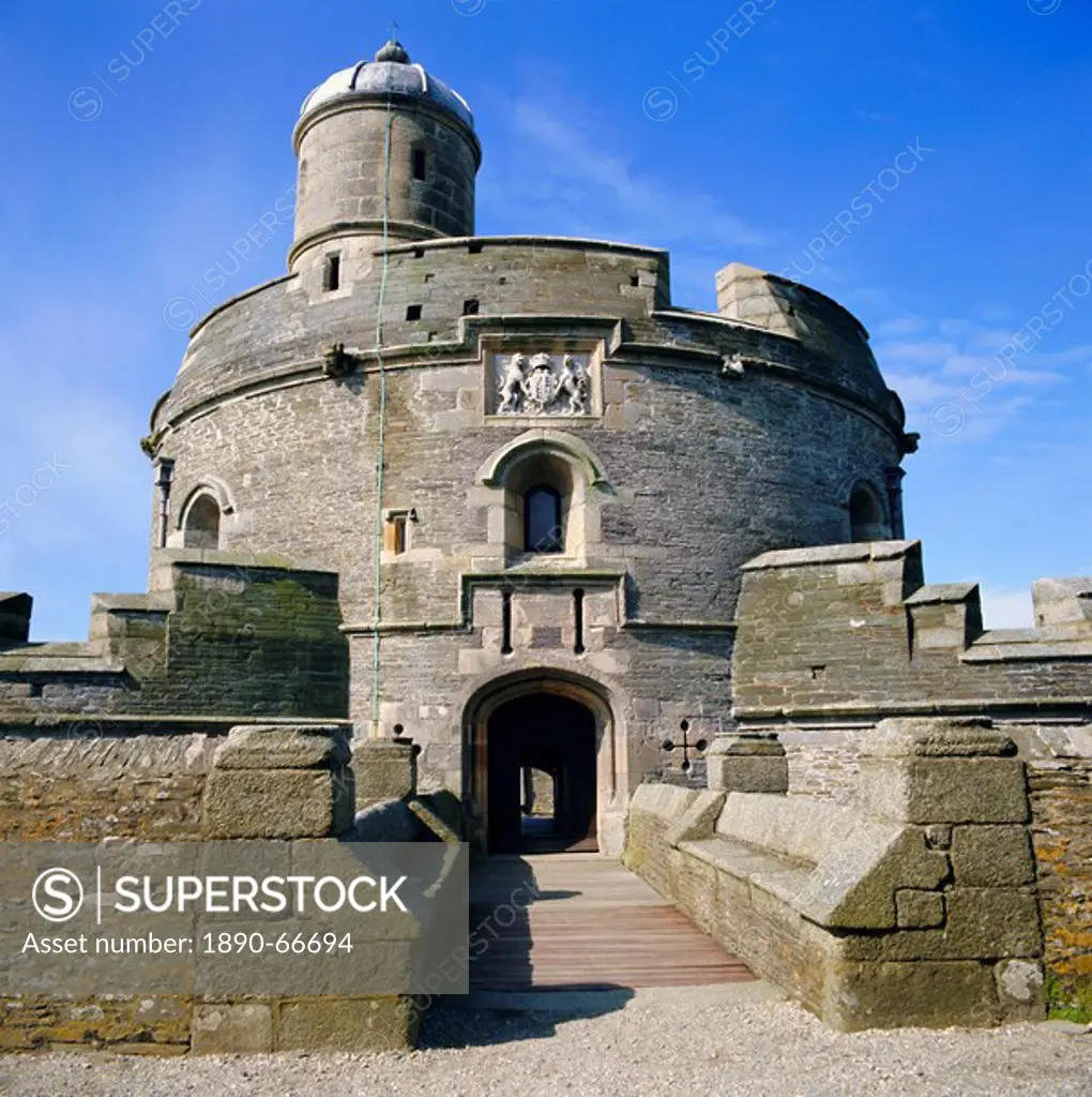St Mawes Castle, built by King Henry VIII, Cornwall, England, UK