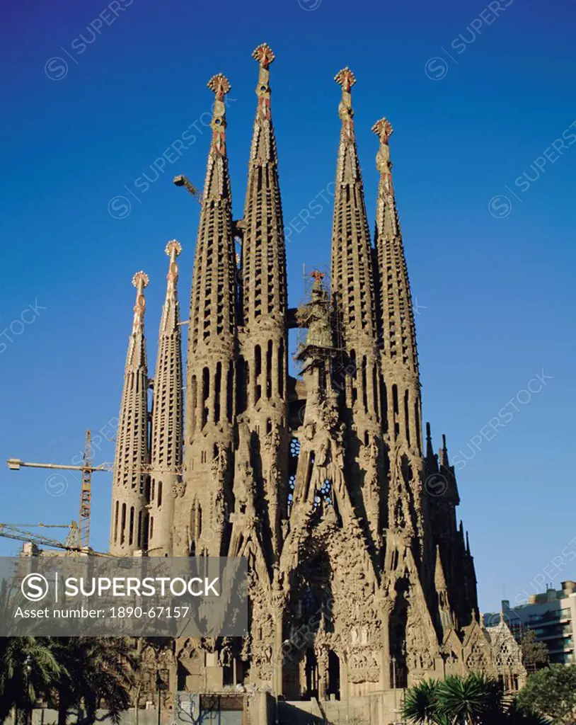 La Sagrada Familia, Gaudi cathedral, Barcelona, Catalonia Cataluna Catalunya, Spain, Europe