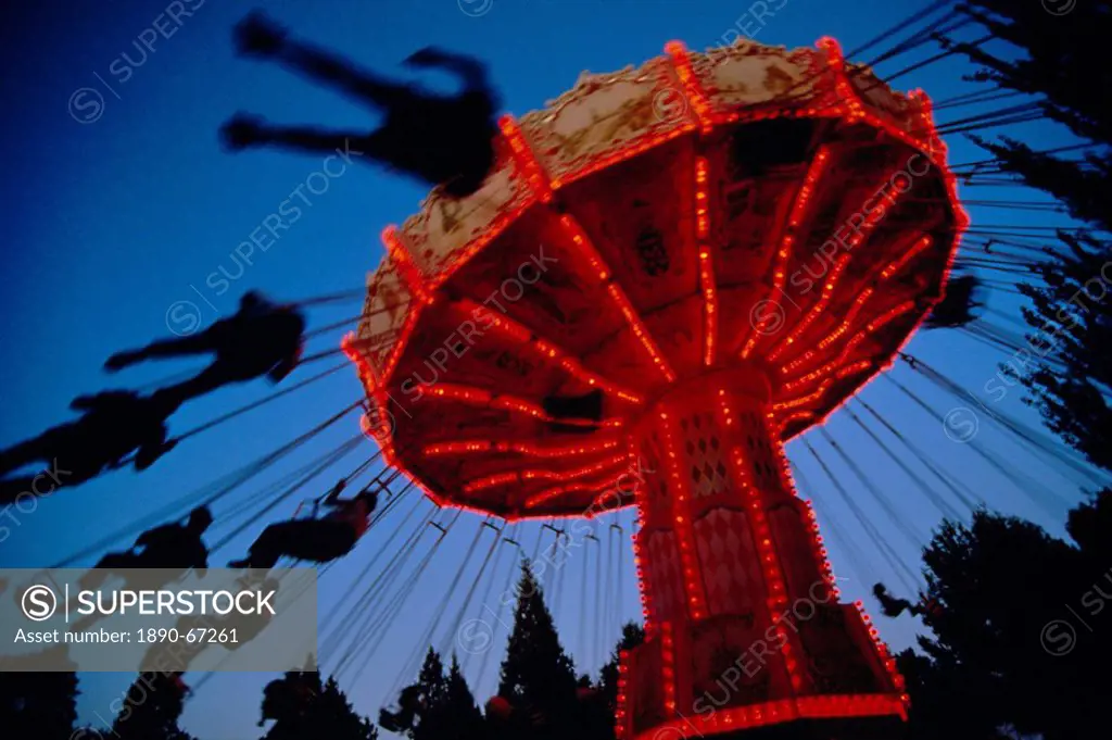 Fairground ride, Pwlleli, Gwynedd, Wales, UK