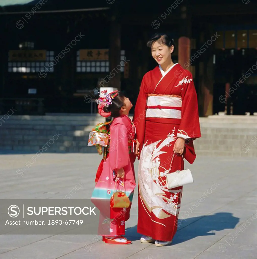 Traditional dress, Shichi_Go_San Festival, Tokyo, Japan
