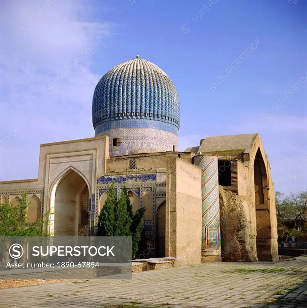 Gur Emir Mausoleum, burial place of Tamerlane, Samarkand, Uzbekistan, Eurasia