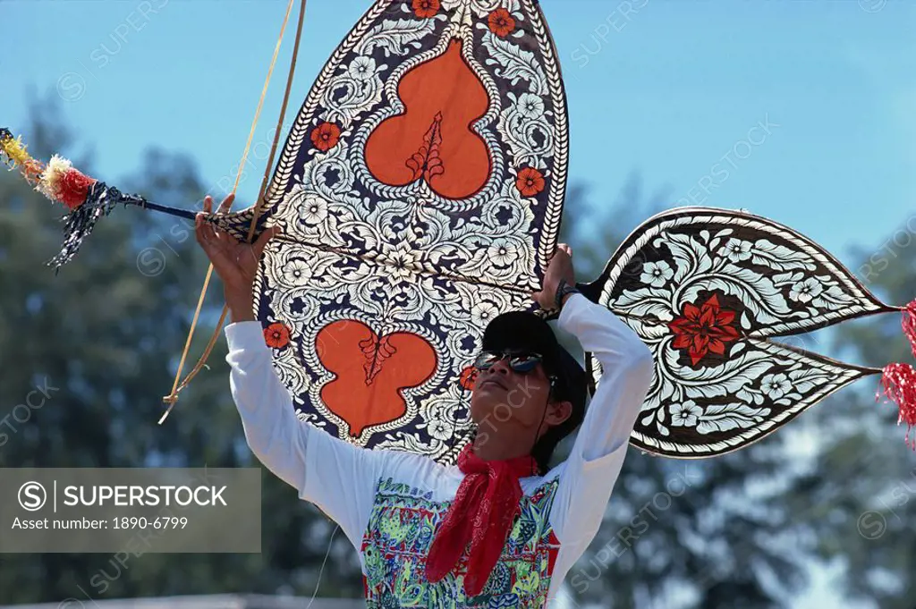 Kite festival in Terengganu, on the east coast, Malaysia, Southeast Asia, Asia