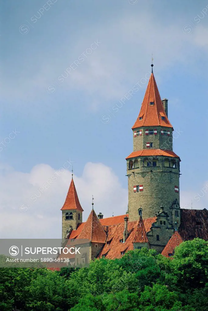 Rozmberk nad Vltavou, 13th century castle of Rozmberk family, Bohemia, Czech Republic, Europe