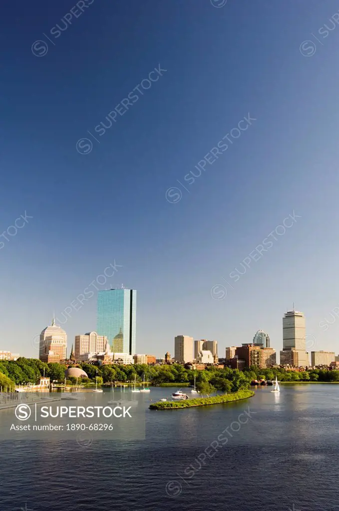 City skyline and Charles River, Boston, Massachusetts, USA