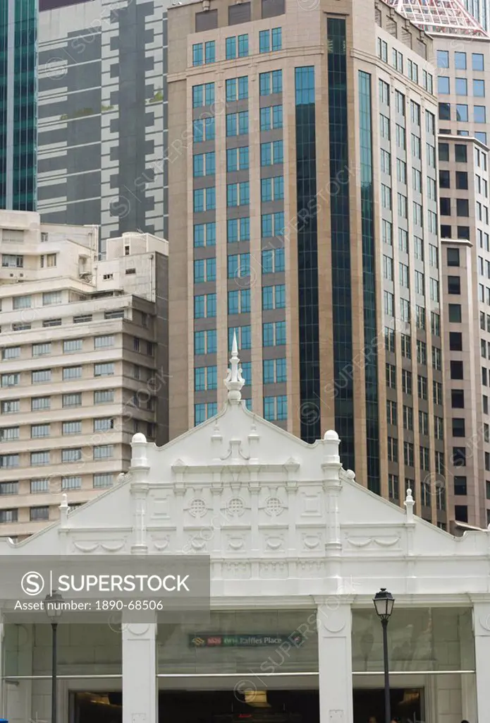 Raffles Place MRT metro station, Raffles Place, Financial District, Singapore, South East Asia