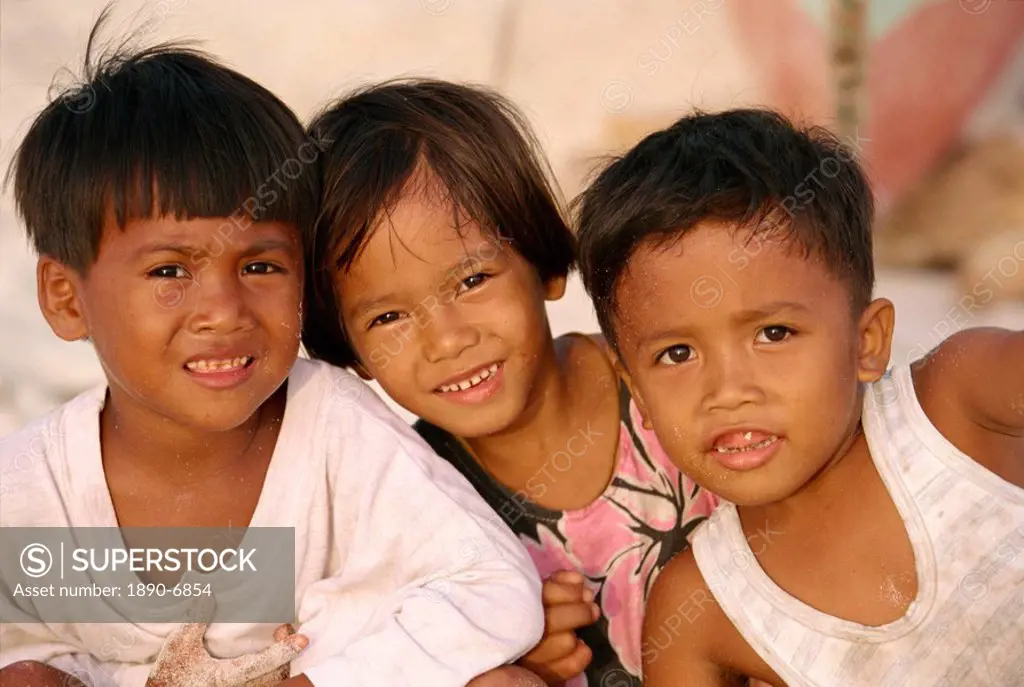 Portrait of children at Boracay Island in the Philippines, Southeast Asia, Asia