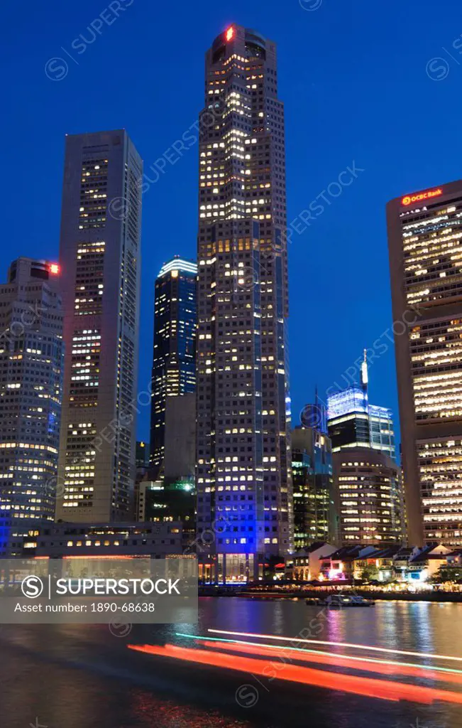 Boat Quay and the Financial District, Singapore, Southeast Asia, Asia