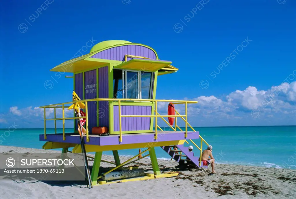 Lifeguard Station, South Beach, Miami Beach, Florida, USA
