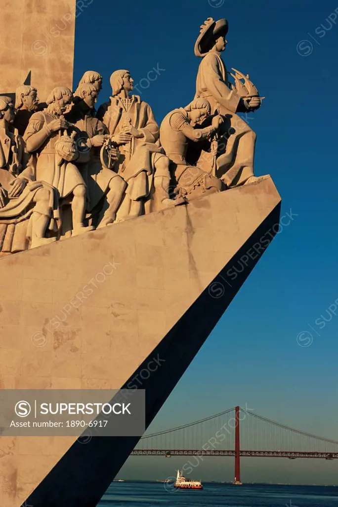 Monument of Discoveries Padrao dos Descobrimentos, and the Tejo River, Belem, Lisbon, Portugal, Europe