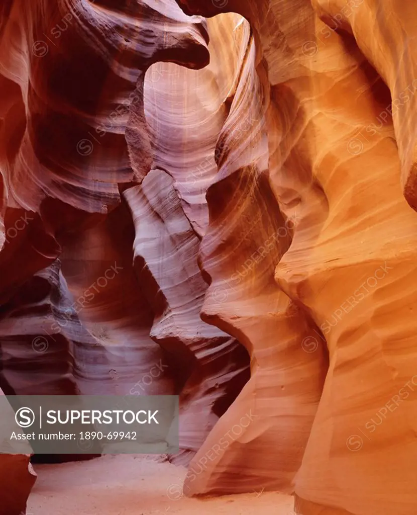 Patterns in eroded rocks, Upper Antelope Canyon Slot Canyon, Page, Arizona, USA