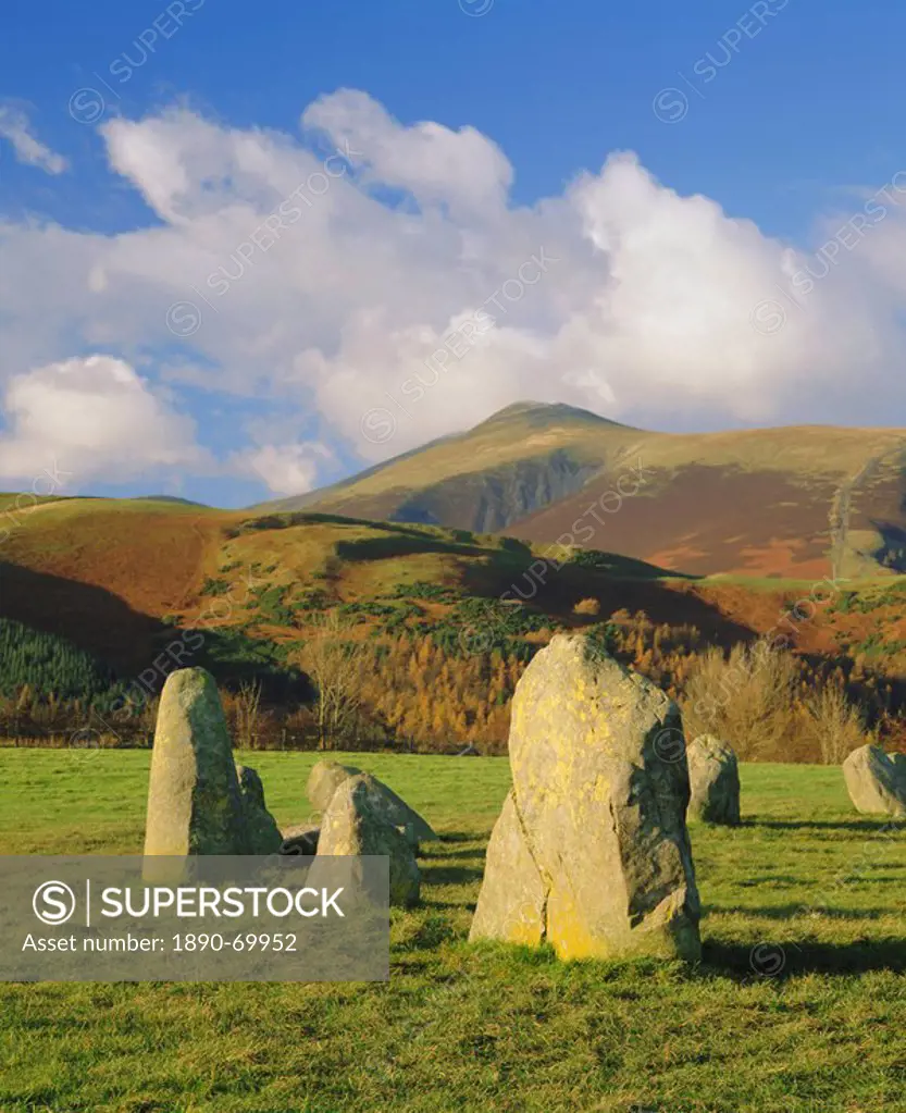The prehistoric Castlerigg Stone Circle, Lake District, Cumbria, England, UK