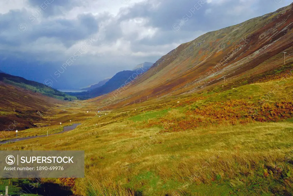 View down Glen Docherty, near Kinlochewe, Highlands, Scotland