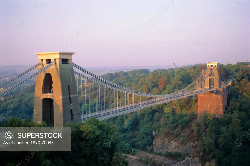 Clifton Suspension Bridge, built by Brunel, Bristol, Avon, England, United Kingdom U.K., Europe