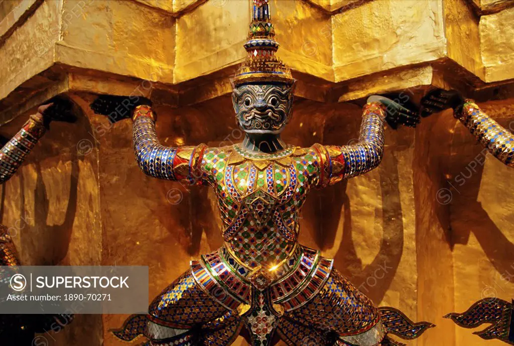Temple figure, Grand Palace, Bangkok, Thailand, Asia
