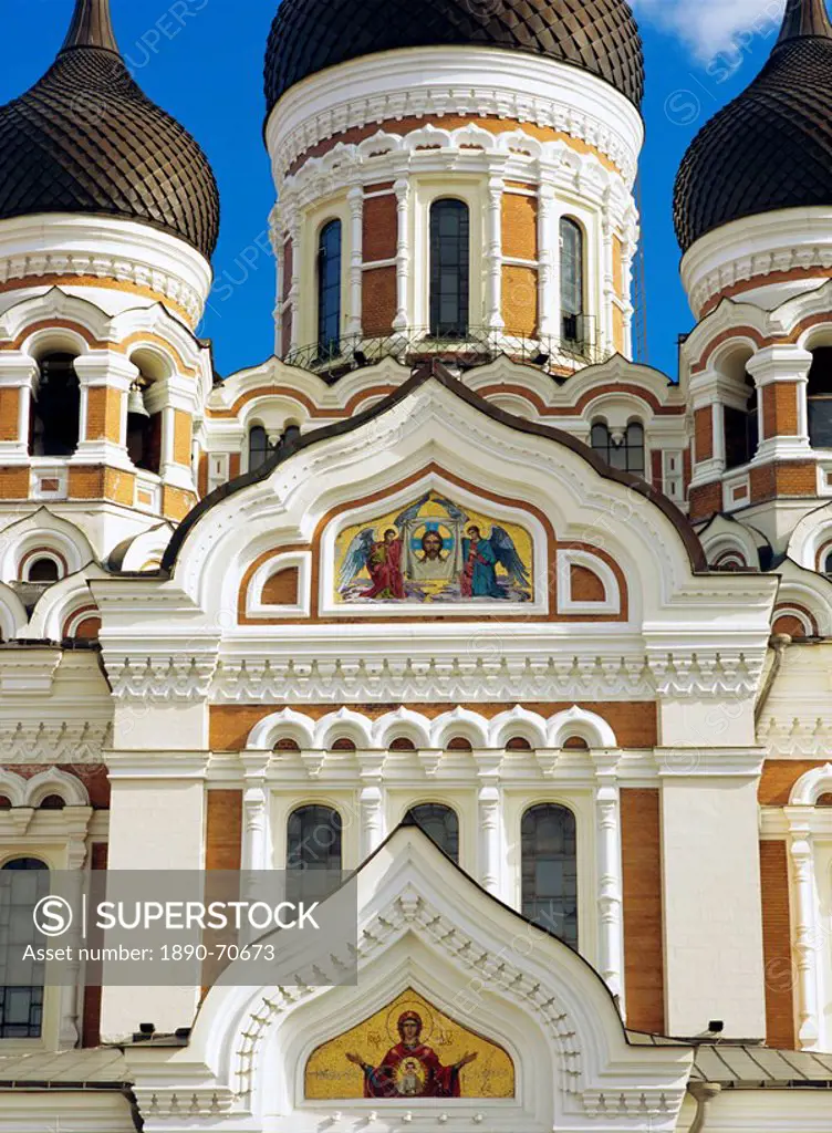The Alexander Nevsky Cathedral, the Orthodox cathedral built at the end of the 19th century, a symbol of Russian power, Old Town, Tallinn, Estonia
