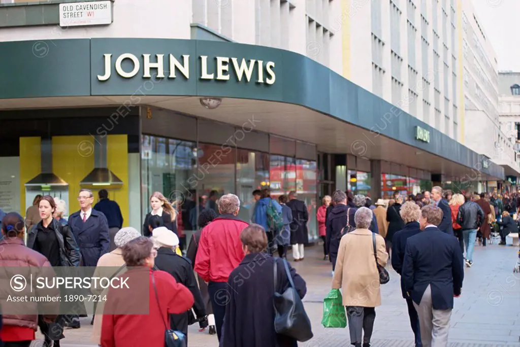 Exterior of John Lewis department store, Oxford Street, London, England, United Kingdom, Europe