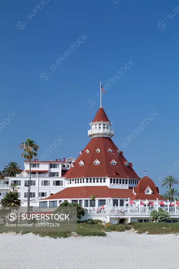 San Diego´s most famous building, Hotel del Coronado dating from 1888, San Diego, California, United States of America U.S.A., North America