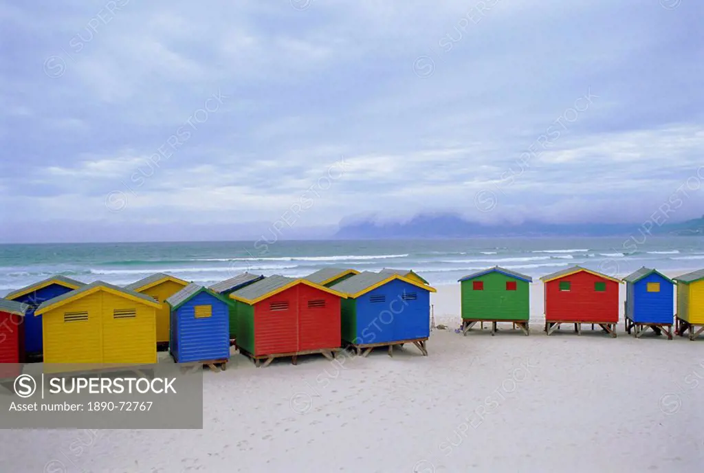 Beach huts, Muizenberg, near Cape Town, Cape Peninsula, South Africa