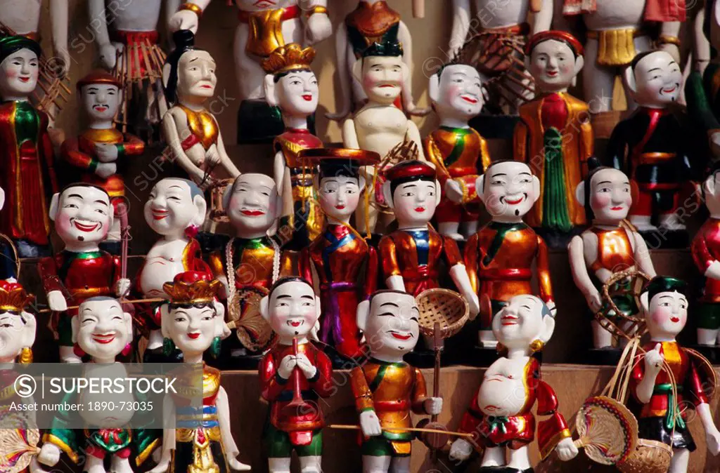 Wooden water puppets, North Vietnam, Vietnam, Indochina, Southeast Asia, Asia