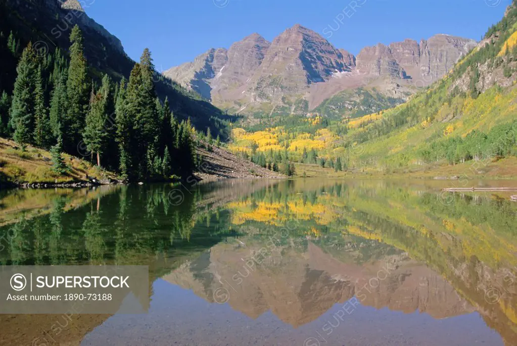 Maroon Bells, Aspen, Colorado, Rocky Mountains, USA, North America