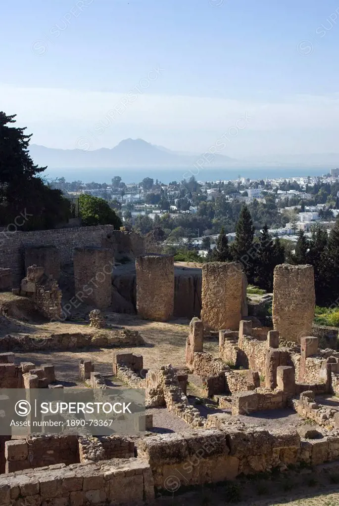 Byrsa Hill, the original Punic site at Carthage, UNESCO World Heritage Site, near Tunis, Tunisia, North Africa, Africa