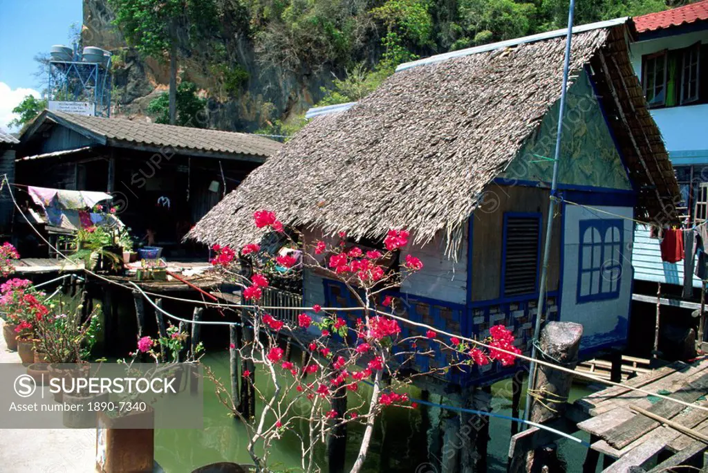 Traditional domestic housing, Panya fishing village, Phang Nga Bay, Thailand, Southeast Asia, asia