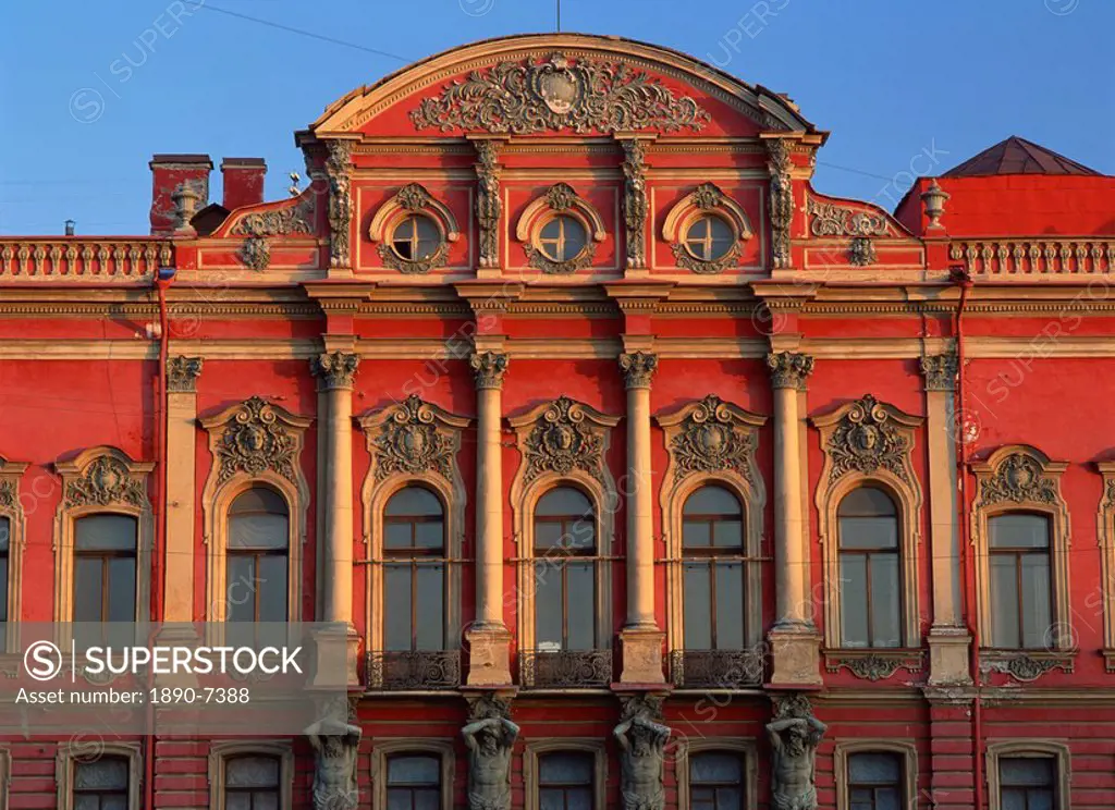Facade of Belozersky Palace, St. Petersburg, Russia, Europe