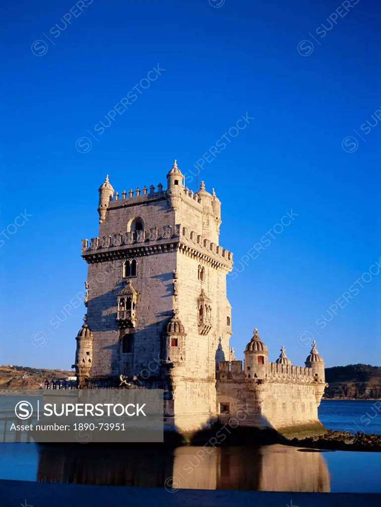 Torre de Belem Tower of Belem, built 1515_1521 on Tagus River, UNESCO World Heritage Site, Lisbon, Portugal, Europe