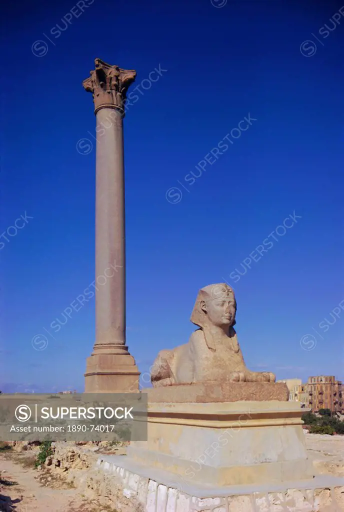 Pompey´s Pillar, Alexandria, Egypt, North Africa