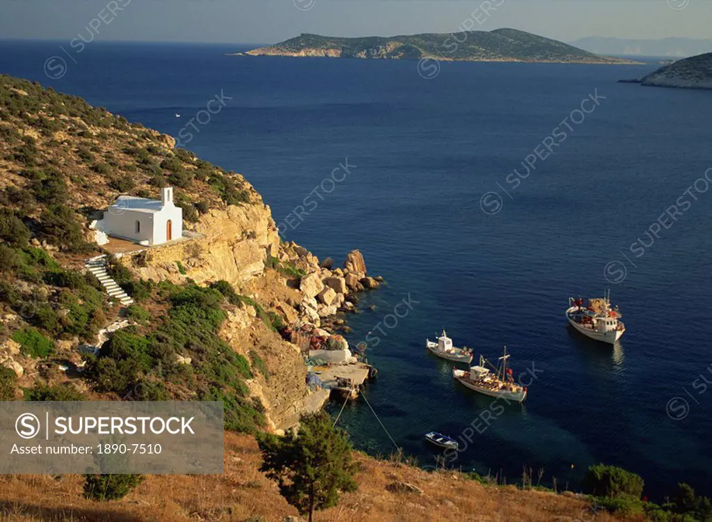 Seaside chapel, Platys Gialos, Sifnos, Cyclades, Greek Islands, Greece, Europe