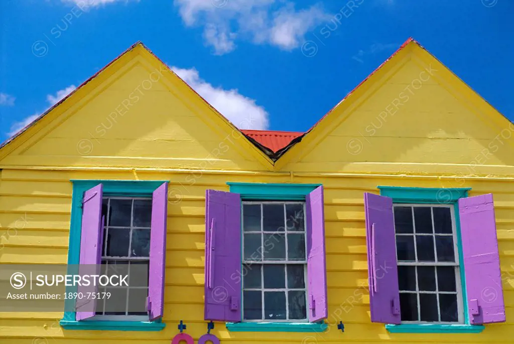 Colourful building, St. John´s, Antigua, West Indies