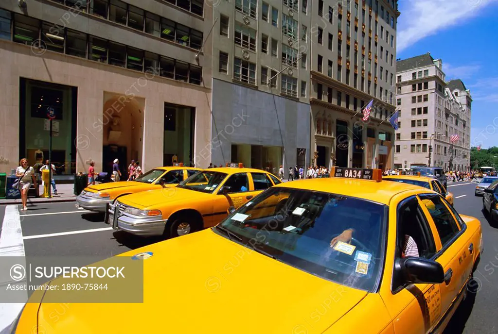 Yellow cabs, New York, USA