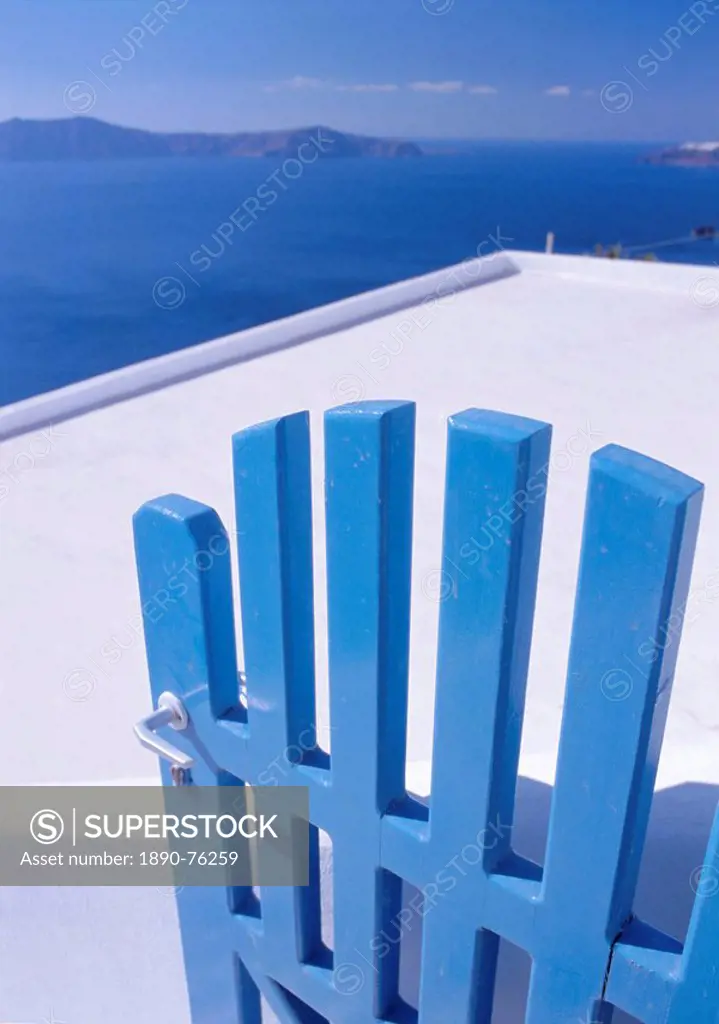 Gate, Thira Fira, Santorini, Cyclades Islands, Greece, Europe