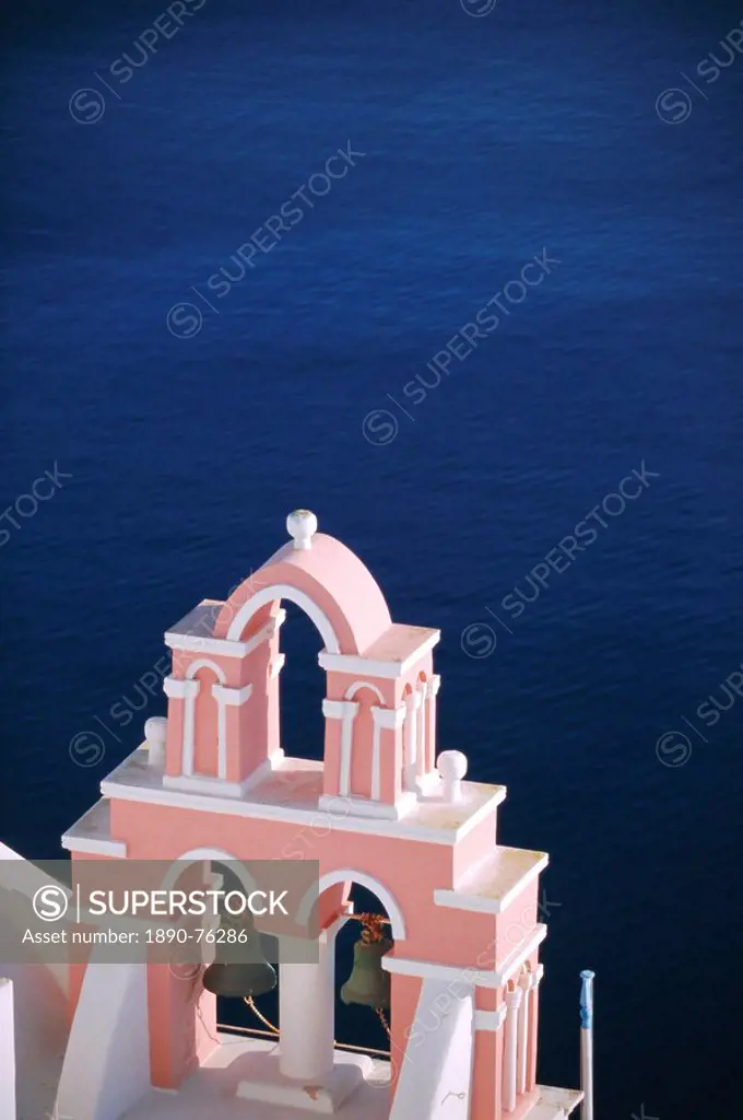 Church, Thira Fira, Santorini, Cyclades Islands, Greece, Europe